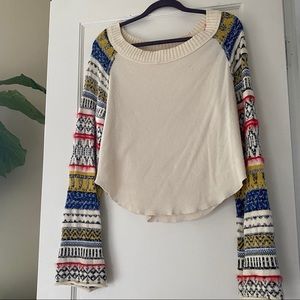 Free People Pullover sweater with bell sleeves Sz L